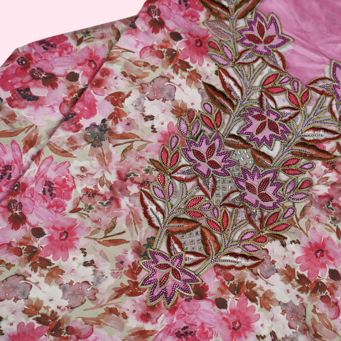 Rose Sauvage | Wild Bloom Embroidered Fabric
