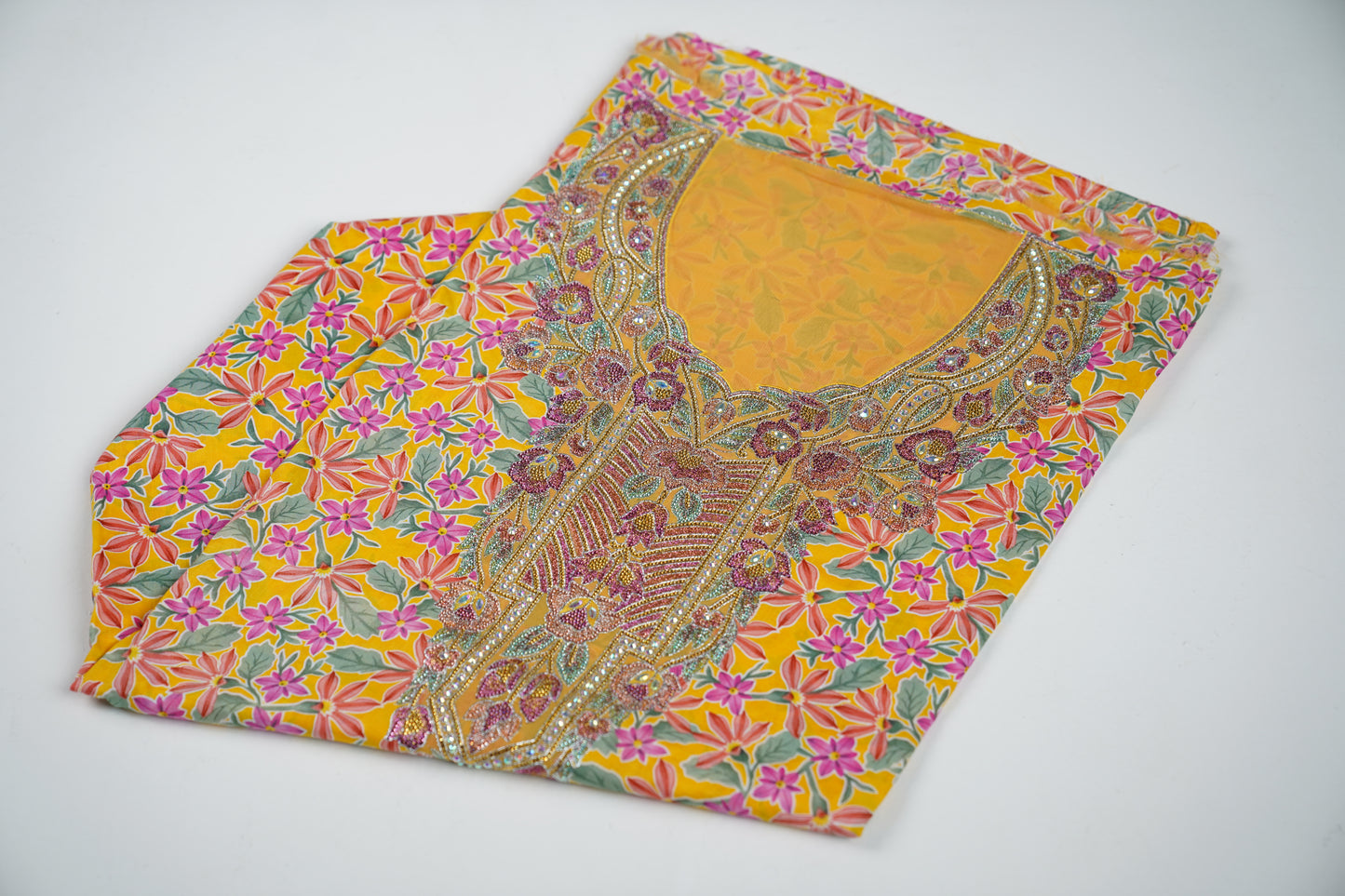 Piece No. 74 – Soleil d’Or | Golden Sun Floral Embroidered Dress