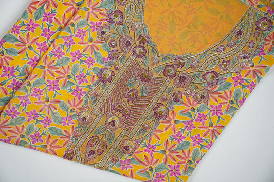 Piece No. 74 – Soleil d’Or | Golden Sun Floral Embroidered Dress