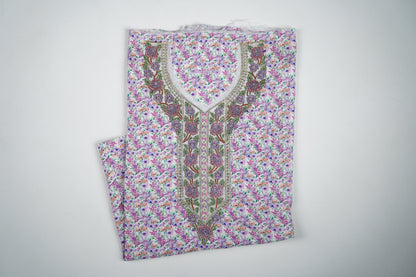 Bel Jardin Pastel | Pastel Floral Embroidered Fabric