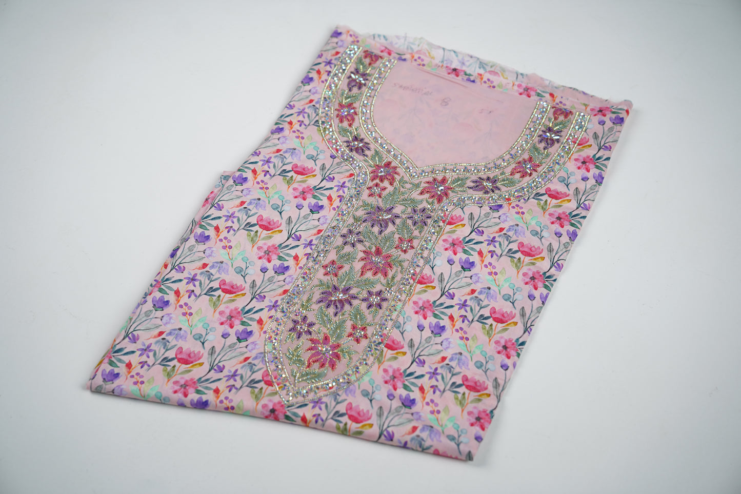 Bel Jardin Pastel | Dreamy Pastel Floral Embroidered Fabric
