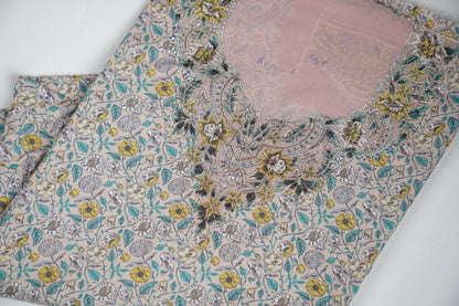 Bel Citron Vert | Lemon-Toned Floral Silver and Green Embroidery