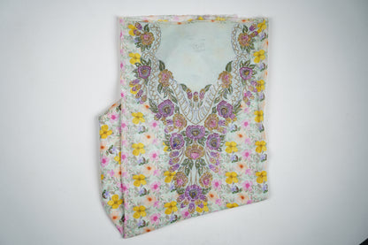 Bel Jardin d’Or | Golden-Lilac Flora Fabric