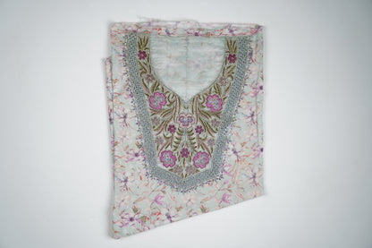 Bel Douce Menthe | Light Mint Flora with Pink Accents